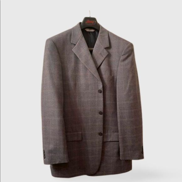 Versini Grey Sportcoat | Grey Plaid | Size 40R | 3 Button - Picture 2 of 6